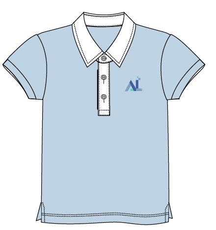 AL125BB - Polo bleu pâle manches courtes