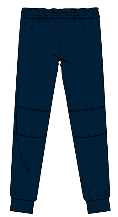 AL198C - Pantalon de sport marine avec genoux doublés