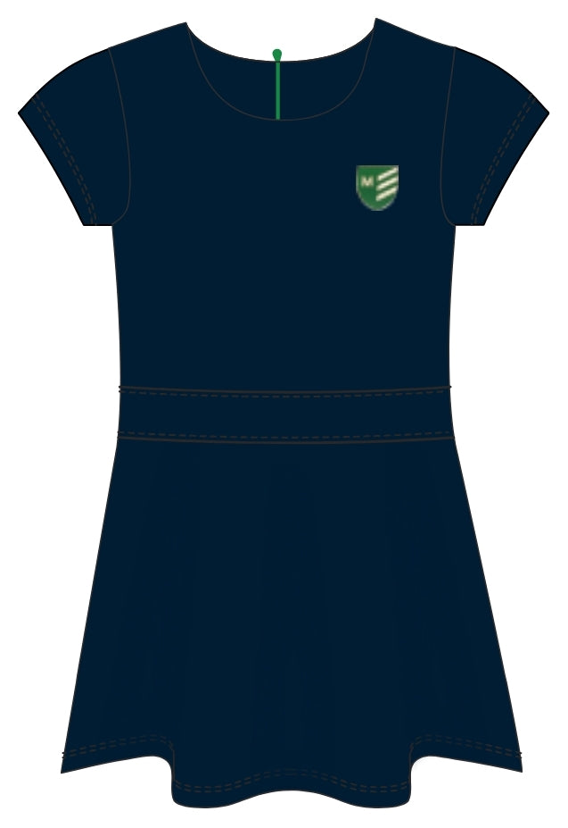 MZ6054 - Robe marine manches courtes