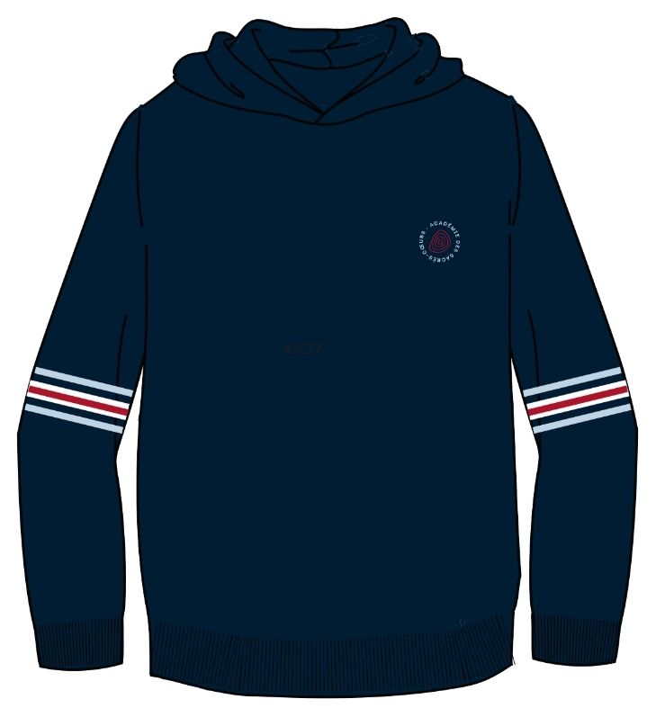 ASC57 - Chandail marine avec capuchon