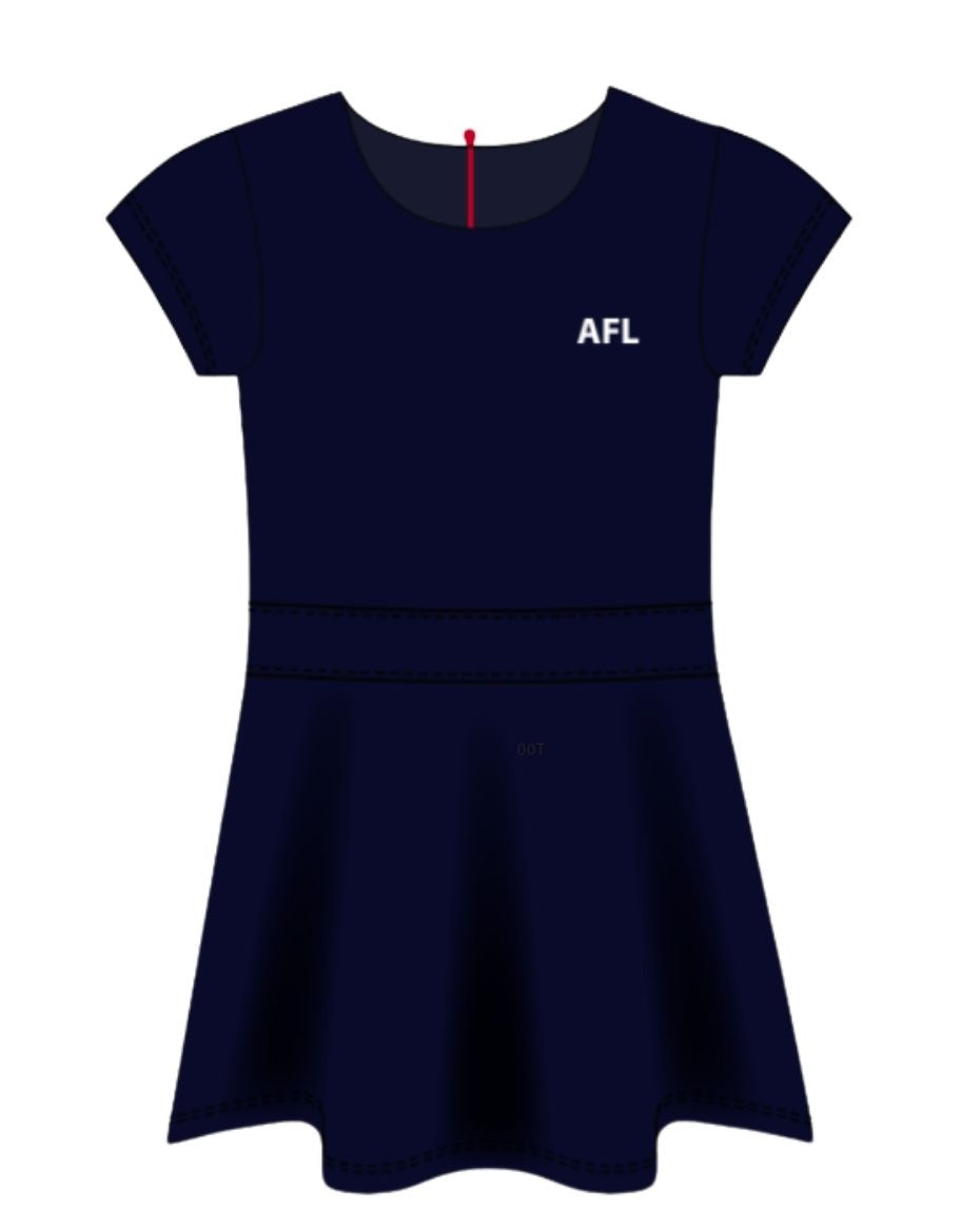 FL6054 - Robe marine manches courtes en molleton