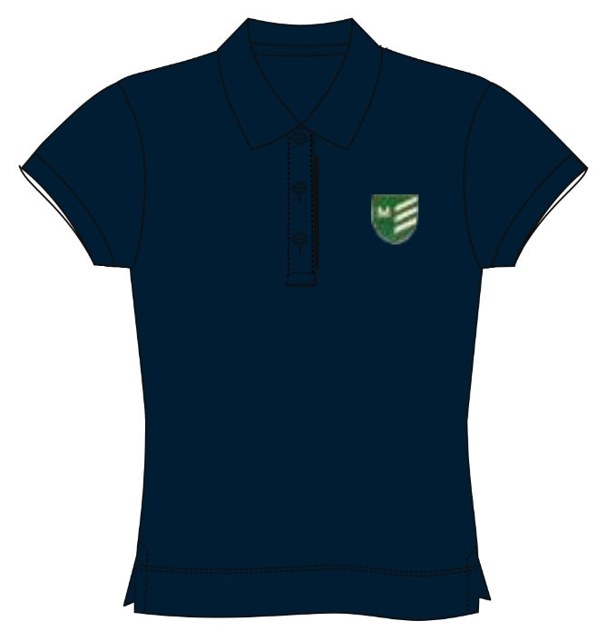 MZ123N - Polo marine dry-fit semi-ajustée manches courtes