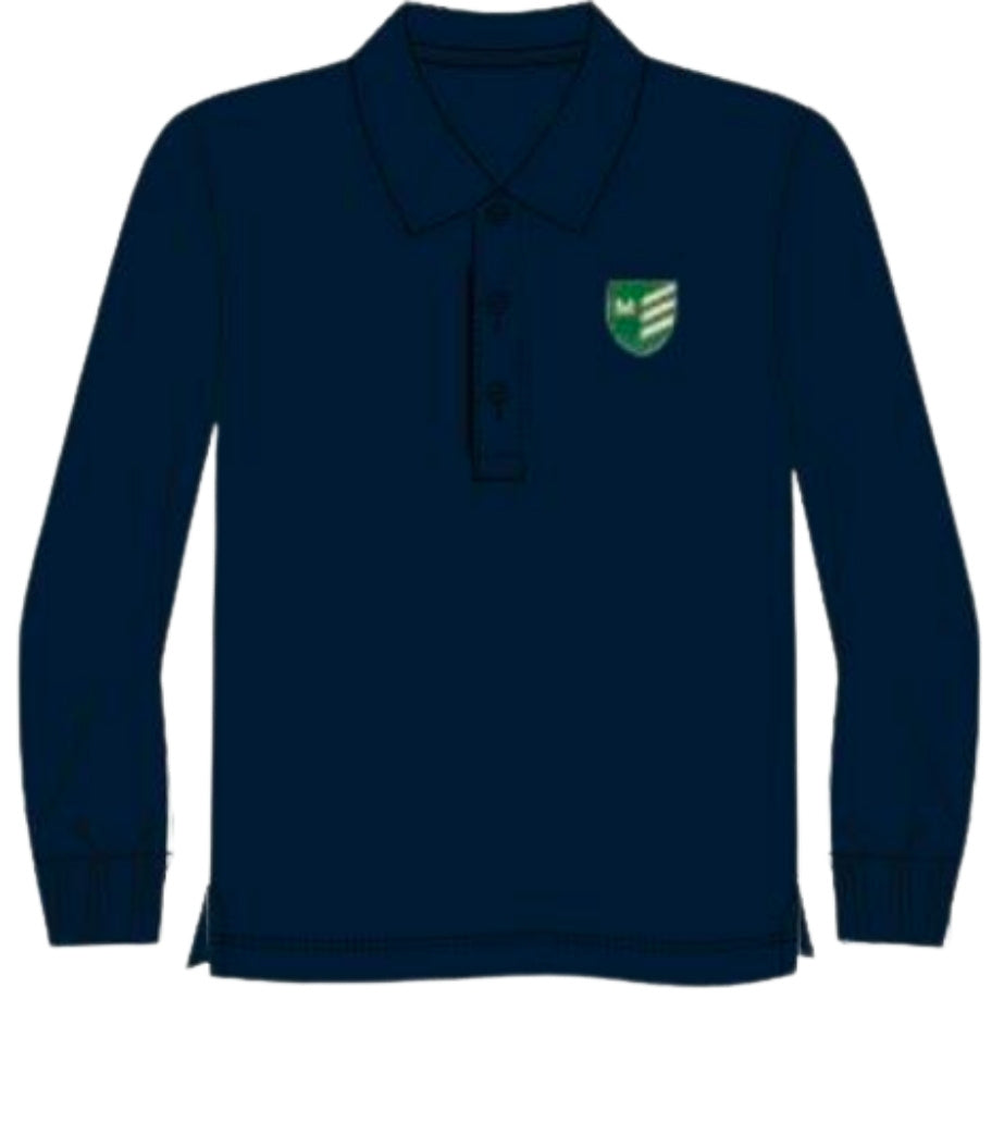 MZ126N - Polo marine dry-fit manches longues