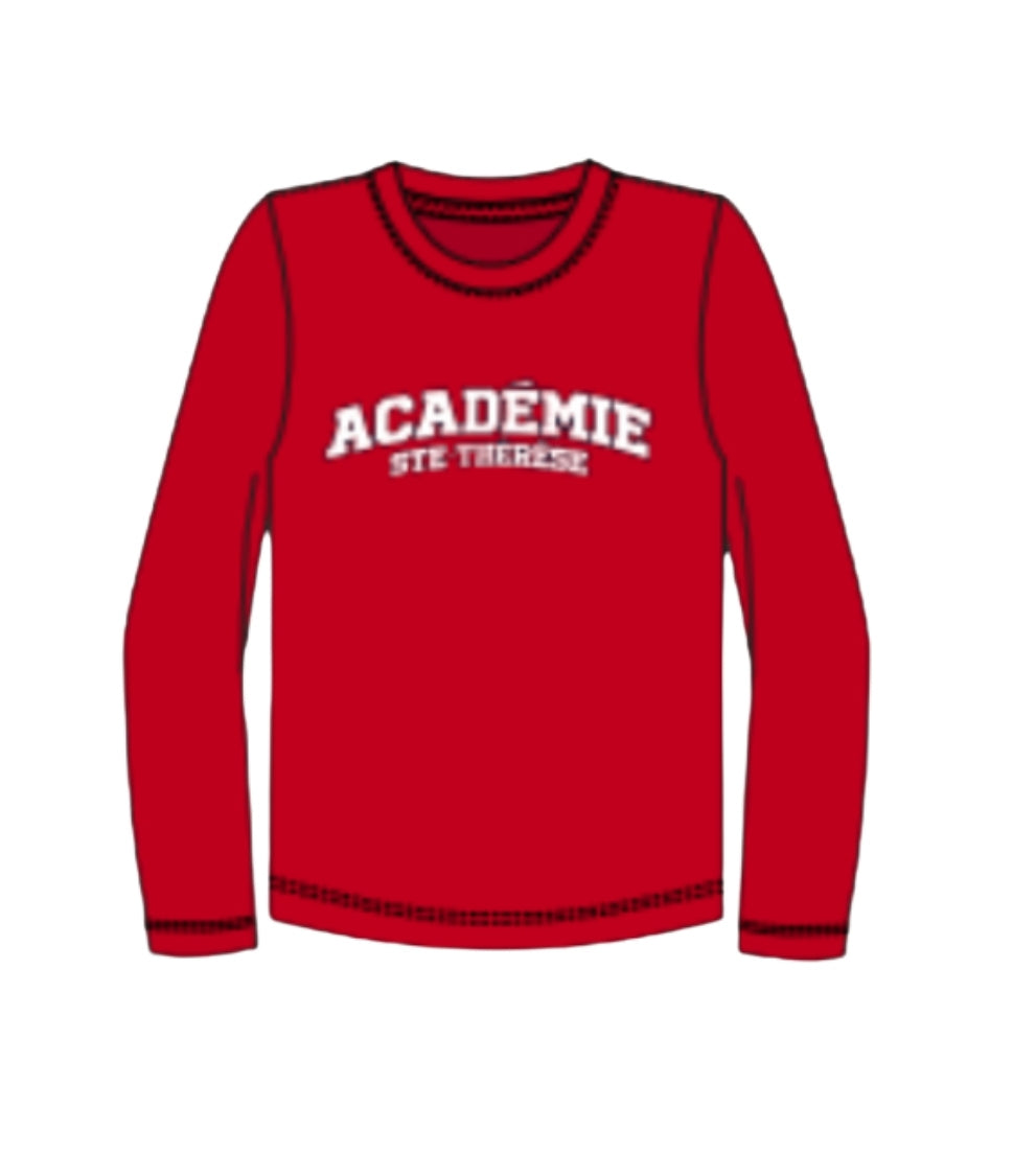 ME1103R - Chandail rouge manches longues dry-fit