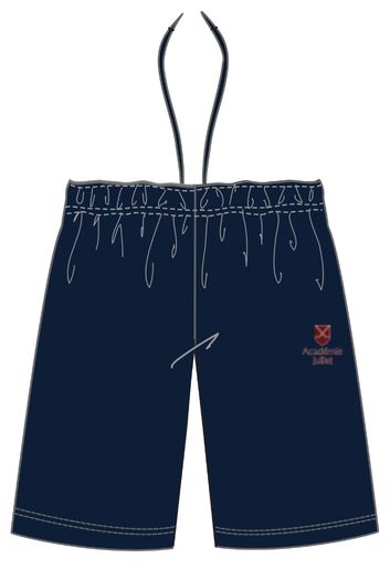 AJ706 - Short de sport marine avec logo