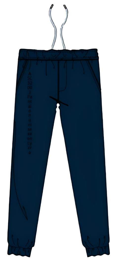 ASC32003 - Pantalon marine lycra avec cordon bleu pâle (Disponible année scolaire 2025-2026)