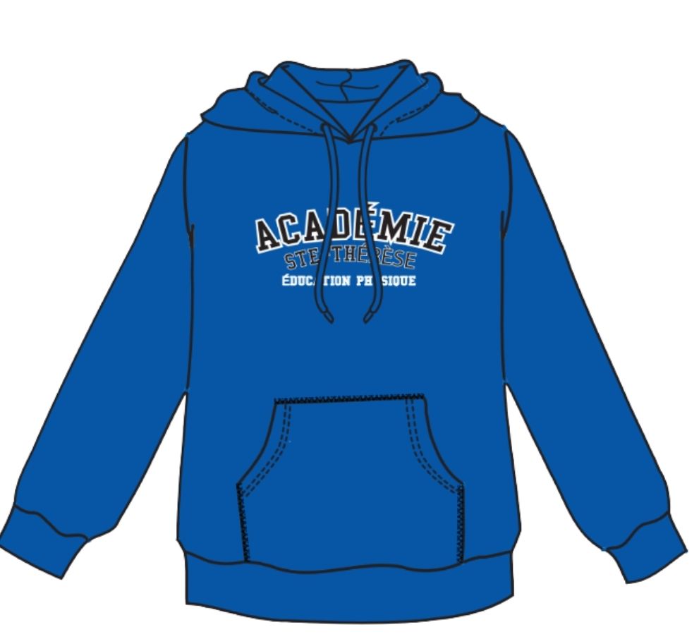 MJ148 - Air Fleece Royal avec poche avant (Disponible année scolaire 2025-2026)