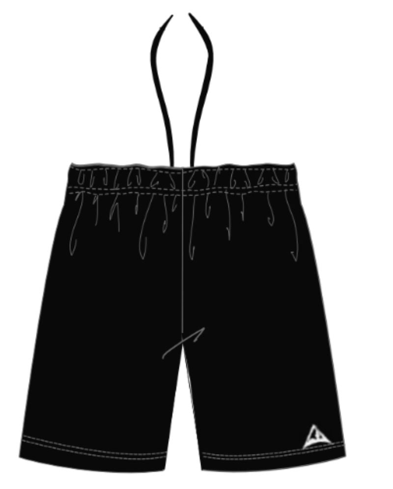 MJ707BL - Short de sport noir pour garcon (Disponible année scolaire 2025-2026)