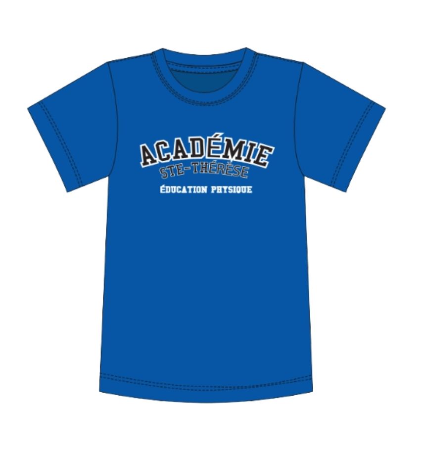 MJ145RO - T-Shirt de sport dry-fit royal manches courtes (Disponible année scolaire 2025-2026)