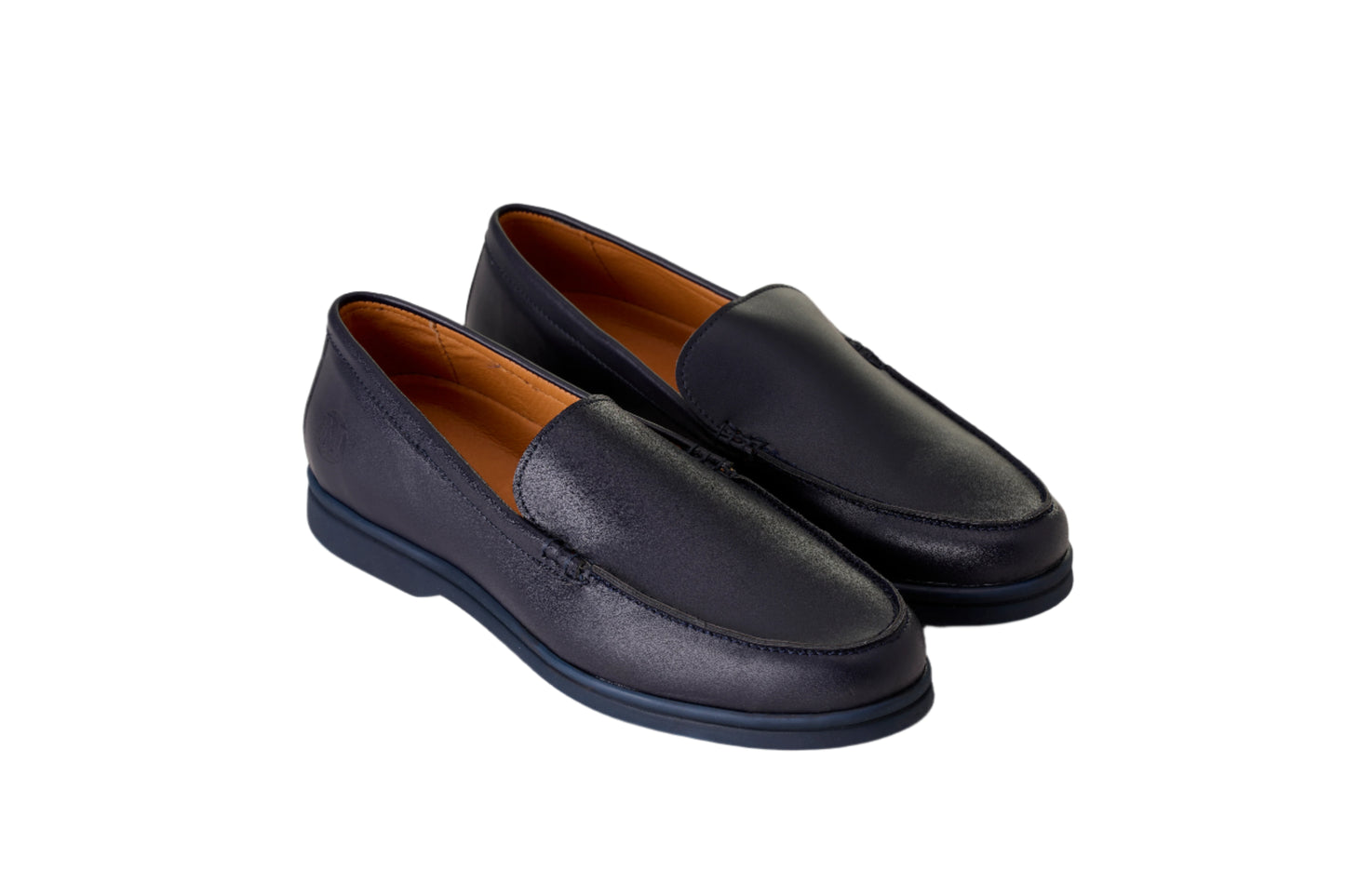 MODLORA - Mocassins en cuir recyclé marine