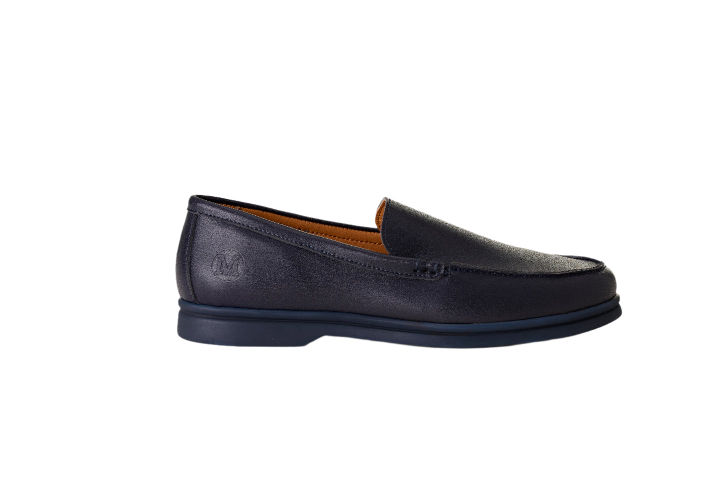 MODLORA - Mocassins en cuir recyclé marine