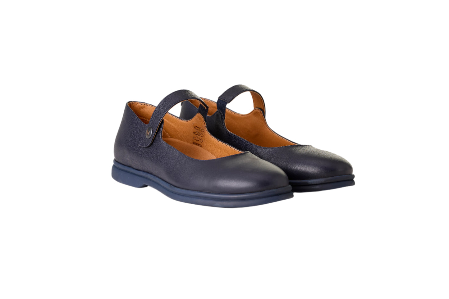 MODTALIA - Ballerines en cuir recyclé marine