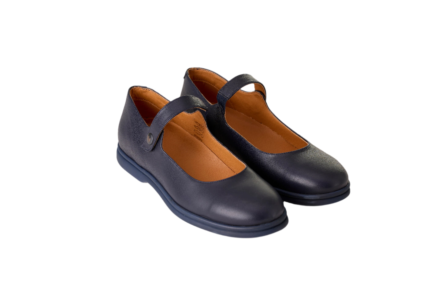 MODTALIA - Ballerines en cuir recyclé marine