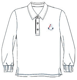 ASC126 - Polo blanc manches longues