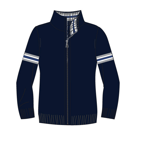 CLA142 - Veste marine avec fermeture éclair