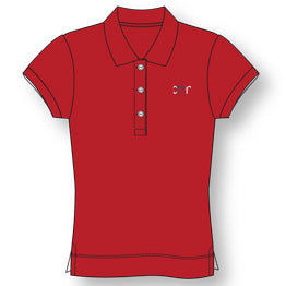 CMR506R - Polo rouge semi-ajusté manches courtes