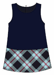 FL6050 - Tunique marine et tartan (maternelle, 1e, 2e)