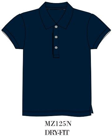 MZ125N - Polo marine dry-fit manches courtes