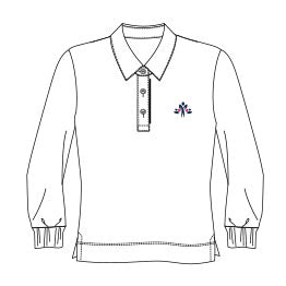 FL124 - Polo blanc semi-ajusté manches longues