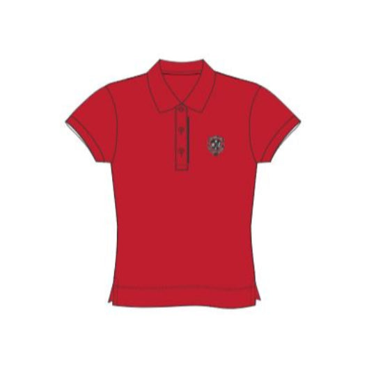 EMC123R - Polo rouge semi-ajusté manches courtes