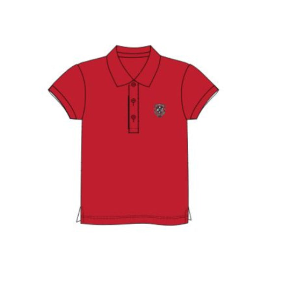 EMC125R - Polo rouge manches courtes