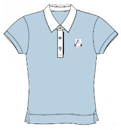 ASC123BB - Polo bleu semi-ajusté manches courtes