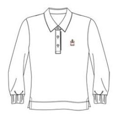 ME124 - Polo blanc semi-ajusté manches longues