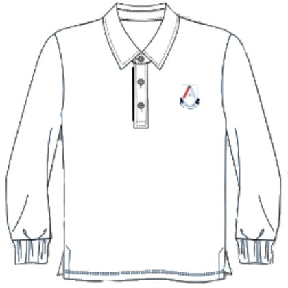 ASC126 - Polo blanc manches longues