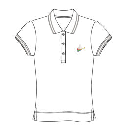 CLA506 - Polo blanc semi-ajusté manches courtes
