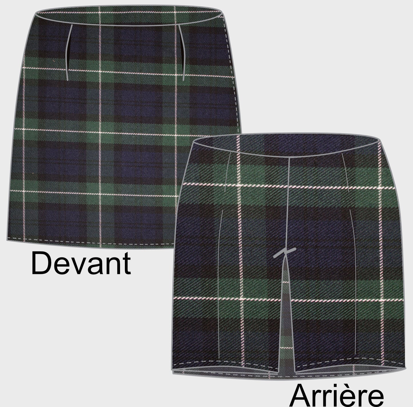 SH6035 - Jupe avec short intégré tartan
