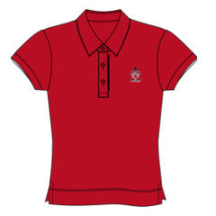 ME123R - Polo rouge semi-ajusté manches courtes