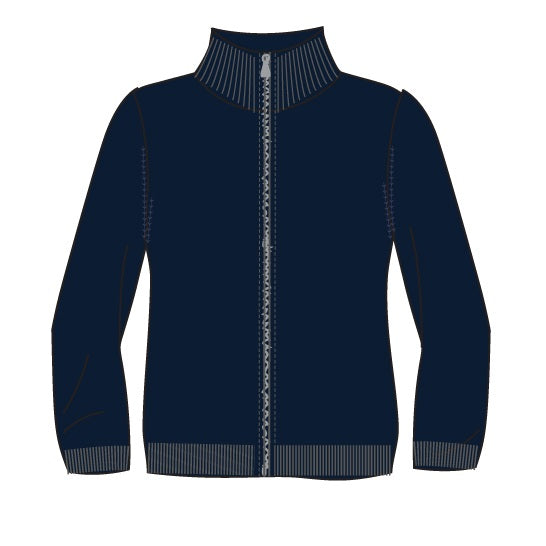 JB12 - Veste marine avec fermeture éclair