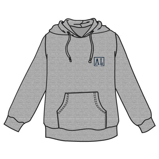 AL18500B - Kangourou gris avec logo