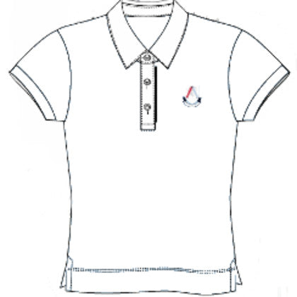 ASC123 - Polo blanc semi-ajusté manches courtes