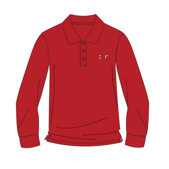 CMR9R - Polo rouge manches longues