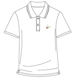 CLA602 - Polo blanc manches courtes