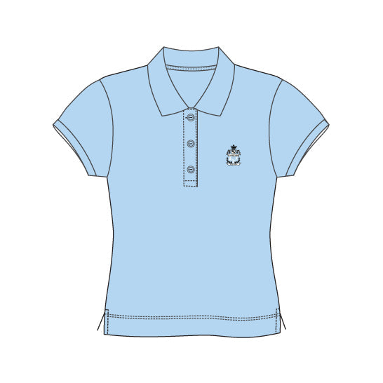 MJ506BB - Polo bleu pâle semi-ajusté manches courtes