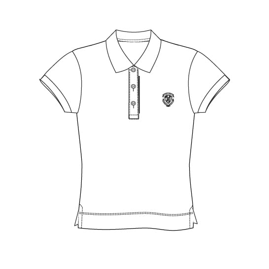 EMC123 - Polo blanc semi-ajusté manches courtes