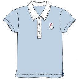 ASC125BB - Polo bleu manches courtes