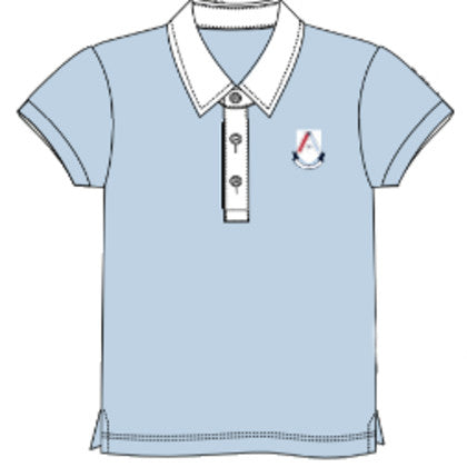 ASC125BB - Polo bleu manches courtes
