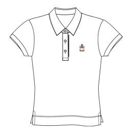 ME123 - Polo blanc semi-ajusté manches courtes