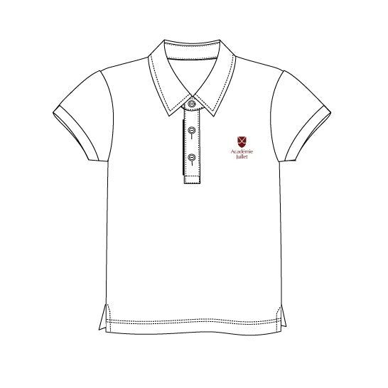 AJ125 - Polo blanc manches courtes