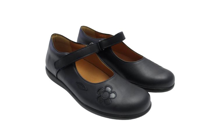 MODANNA - Ballerines en cuir recyclé marine