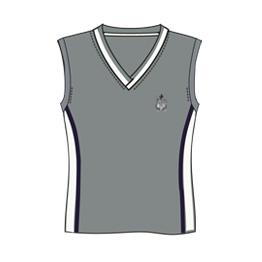 MJ112 - Débardeur gris charbon encolure en V
