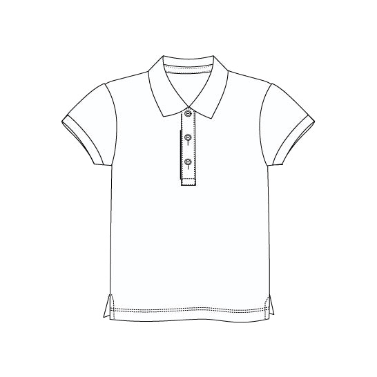 MOD125 - Polo blanc manches courtes