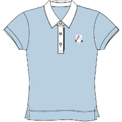 ASC123BB - Polo bleu semi-ajusté manches courtes