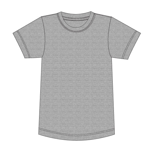 AL2000B - T-shirt de sport gris en cotton