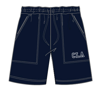 CLA709N - Short de sport noir avec poche invisible (Disponible année scolaire 2025-2026)