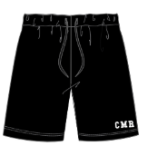 CMR707BL - Short de sport noir unisexe
