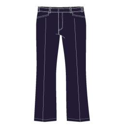MOD30203 - Pantalon marine taille basse coupe droite